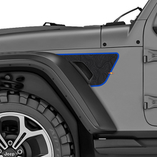 Kit de vinilo de calcomanías para rejilla de guardabarros con mapa topográfico para Jeep Wrangler Rubicon_2