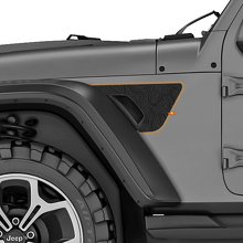 Kit de vinilo de calcomanías para rejilla de guardabarros con mapa topográfico para Jeep Wrangler Rubicon_3