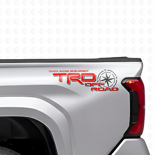 Calcomanías laterales de vinilo TRD Off Road Compass para Toyota Tacoma_1