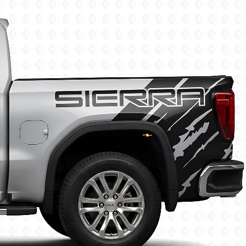 Kit de vinilos decorativos estilo envejecido con marca para la cabecera de cama de GMC Sierra 2019