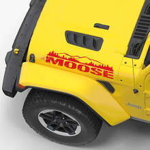 Juego de Calcomanías de Vinilo con Letras Moose Estilo Montaña para Capó de Jeep Wrangler_2
