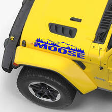 Juego de Calcomanías de Vinilo con Letras Moose Estilo Montaña para Capó de Jeep Wrangler_3