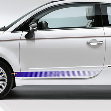 Pegatinas laterales de vinilo con franjas perforadas para Fiat 500_2