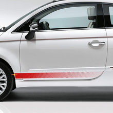 Pegatinas laterales de vinilo con franjas perforadas para Fiat 500_3