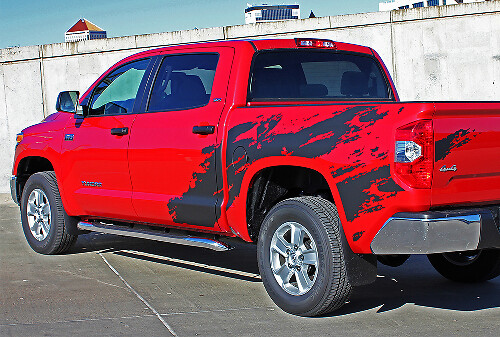 Juego de calcomanías de vinilo para el respaldo de la cama contra salpicaduras de barro para Toyota Tacoma