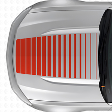 Vinilo Adhesivo de Capó estilo Estroboscópico para Musclecar Musclecarmodel 2015-2020_4