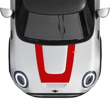 Pegatina de vinilo con raya tipo U para capó de MINI Cooper S 2022-2024_2