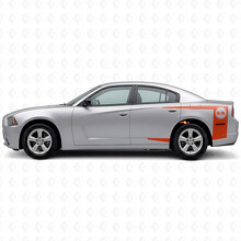 Calcomanía de vinilo con franjas en banda trasera 5.7L para el lateral de la caja para Dodge Charger 2011-2014_4