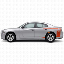 Calcomanía de vinilo de franjas personalizadas en la banda lateral para Dodge Charger 2011-2014_4