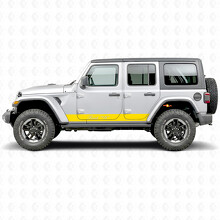 Calcomanía de vinilo lateral con franjas rectas personalizadas para Jeep Wrangler 2018-2027_6