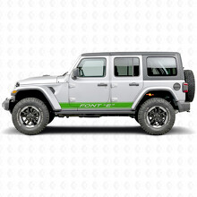 Vinilo adhesivo personalizado de franjas contorno lateral para Jeep Wrangler 2018-2027_4