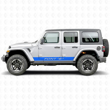 Pegatina vinilo lateral de rayas rectas personalizadas para Jeep Wrangler 2018-2027_3