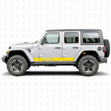 Calcomanía de vinilo lateral con franjas de contorno de letras deportivas para Jeep Wrangler 2018-2027_6