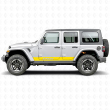 Calcomanía de vinilo con franjas rectas y letras deportivas para Jeep Wrangler 2018-2027_6