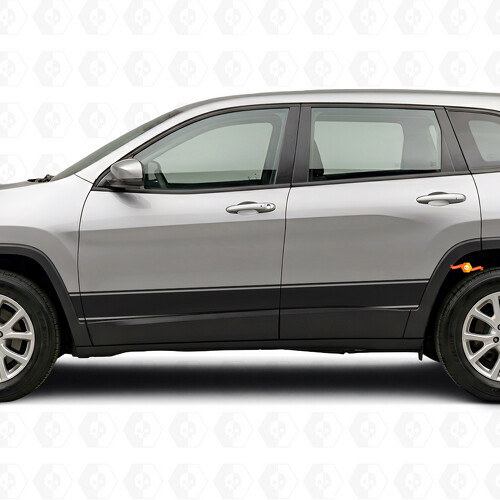 Vinilo adhesivo lateral de rayas contorneadas para Jeep Cherokee 2014-2023