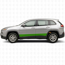 Pegatina de vinilo lateral con rayas rectas para Jeep Cherokee 2014-2023_4