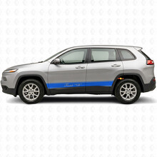 Vinilo adhesivo lateral de rayas contorneadas personalizadas para Jeep Cherokee 2014-2023_3