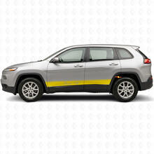 Vinilo adhesivo lateral de rayas contorneadas personalizadas para Jeep Cherokee 2014-2023_6