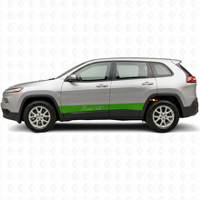 Pegatina adhesiva de vinilo lateral de rayas rectas personalizadas para Jeep Cherokee 2014-2023_3