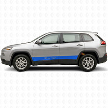 Pegatina adhesiva de vinilo lateral de rayas rectas personalizadas para Jeep Cherokee 2014-2023_4