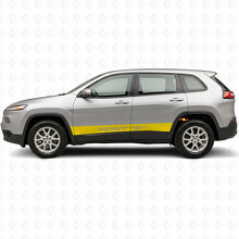 Vinilo adhesivo lateral de franjas rectas personalizadas para Jeep Cherokee 2014-2023_6