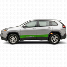 Calcomanía de Vinilo de Rayas Rectas con Letra Sport para Jeep Cherokee 2014-2023_4