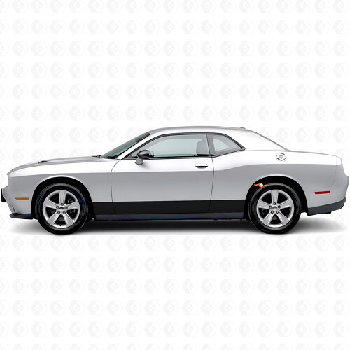 Pegatinas de vinilo con rayas rectas para el panel lateral de la carrocería del Dodge Challenger