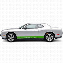 Pegatinas de vinilo personalizadas con franjas de contorno para paneles laterales para Dodge Challenger_3