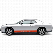 Pegatinas de vinilo personalizadas con franjas de contorno para paneles laterales para Dodge Challenger_4