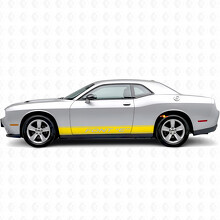 Pegatinas de vinilo personalizadas con franjas de contorno para paneles laterales para Dodge Challenger_5