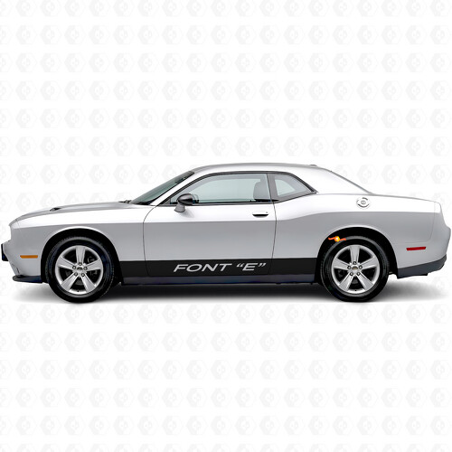 Calcomanía de vinilo personalizada de franjas rectas para paneles laterales para Dodge Challenger