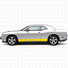 Calcomanía de vinilo con franjas rectas H/O de 6.1L para paneles de puerta del Dodge Challenger_5