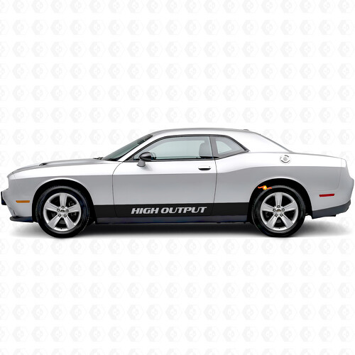 Vinilo lateral de rayas rectas de alta potencia para Dodge Challenger