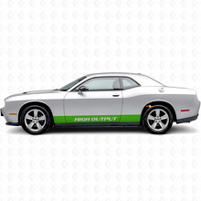 Vinilo lateral de rayas rectas de alta potencia para Dodge Challenger_3