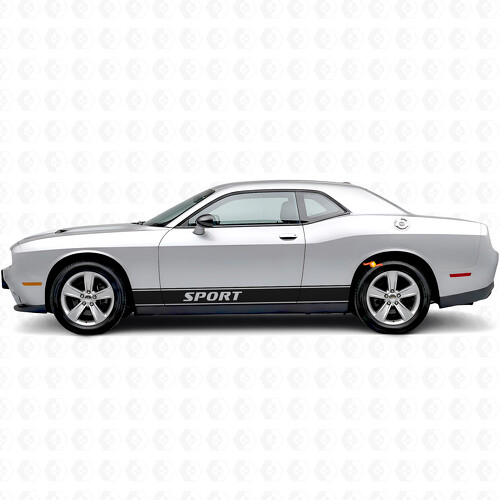 Vinilo adhesivo de franjas laterales estilo deportivo para Dodge Challenger