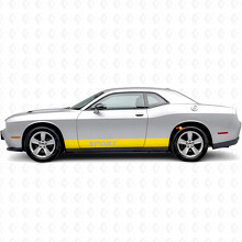 Pegatina adhesiva lateral de vinilo con rayas deportivas rectas para Dodge Challenger_5