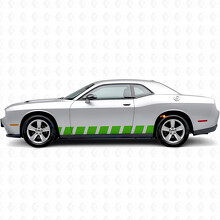 Pegatinas laterales de vinilo con franjas estilo bloque para Dodge Challenger_3