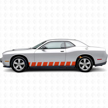 Pegatinas laterales de vinilo con franjas estilo bloque para Dodge Challenger_4