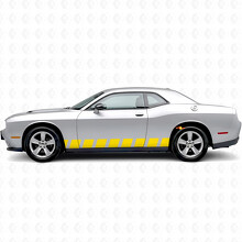Pegatinas laterales de vinilo con franjas estilo bloque para Dodge Challenger_5