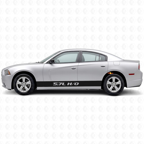 Vinilo adhesivo lateral de rayas rectas H/O 5.7L para Dodge Charger 2011-2014