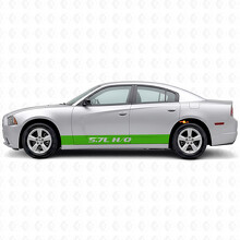 Vinilo adhesivo lateral de rayas rectas H/O 5.7L para Dodge Charger 2011-2014_3