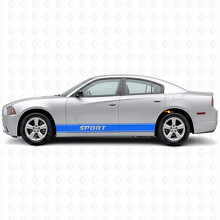 Pegatinas laterales de vinilo con franjas de contorno deportivo para Dodge Charger 2011-2014_2