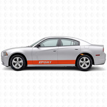 Calcomanía de vinilo lateral con rayas deportivas rectas para Dodge Charger 2011-2014_4