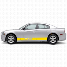 Calcomanía de vinilo lateral con rayas deportivas rectas para Dodge Charger 2011-2014_5