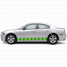 Calcomanía Vinilo Lateral con Rayas de Estilo Bloque para Dodge Charger 2011-2014_3