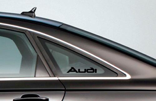 2 AUDI Logo ventana calcomanía emblema A4 A5 A6 A8 S4 S5 S8 Q5 Q7 TT negro