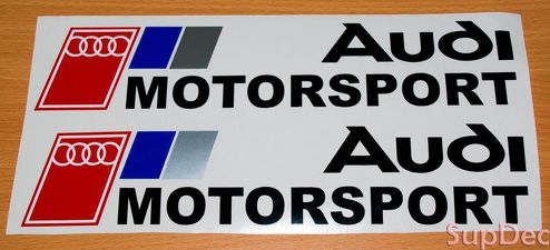 2 pegatinas con el logotipo de Audi Motorsport A3 A4 A6 A8 S4 S5 Q5 Q7 S6 Rs4 Rs6 Tt