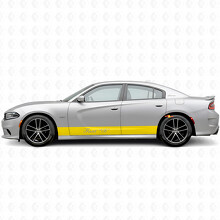 Calcomanía Vinilo Lateral de Rayas Rectas y Texto Personalizado para Dodge Charger 2015-2026_5