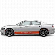 Calcomanía de vinilo lateral de franjas rectas personalizadas para Dodge Charger 2015-2026_4