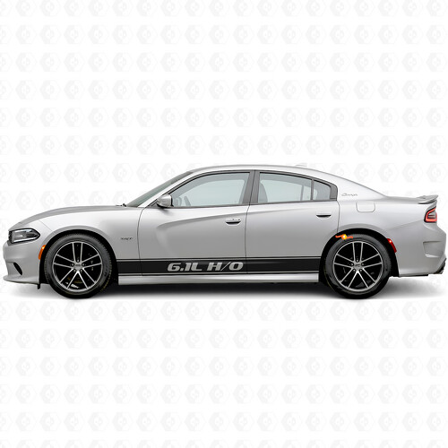 Pegatina adhesiva de vinilo lateral con franjas del contorno H/O 6.1L para Dodge Charger 2015-2026
